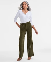 Style & Co Women's Corduroy Wide-Leg Pants, Macy's Exclusive