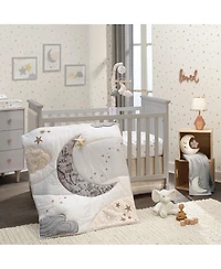 Lambs & Ivy Baby Goodnight Moon White/Gray Changing Pad Cover - Moons/Stars