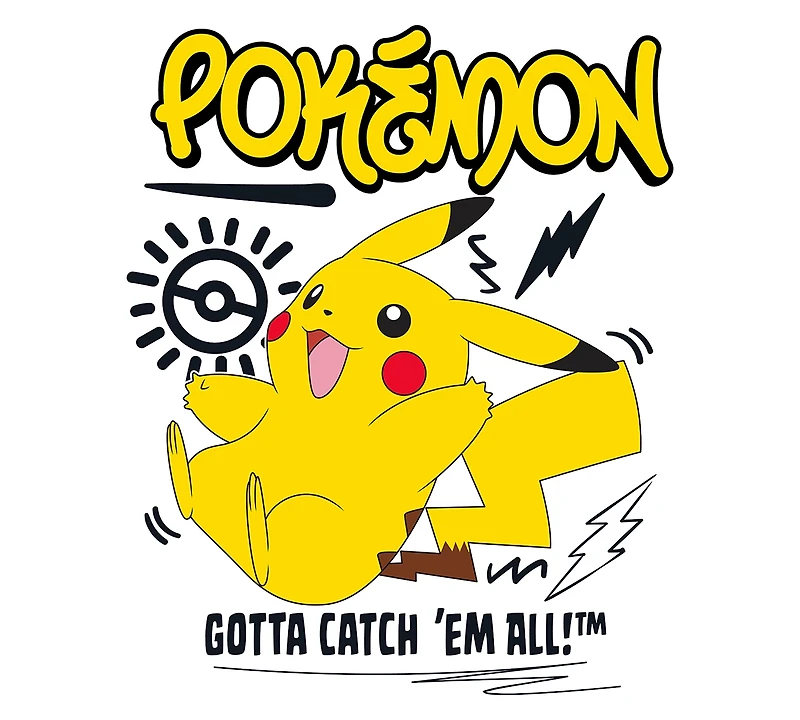 Hybrid Apparel Men's Short Sleeve Pokemon Pikachu Graphic T-Shirt