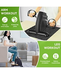 Under Desk Bike Pedal Exerciser, Mini Exercise Bike Portable Peddler Sitting for Seniors with Lcd Display