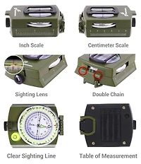 Sportneer Compass Hiking Survival Military Grade Waterproof Boy Scout Compass for Kids Gift Backpacking Camping Hiking Navigation