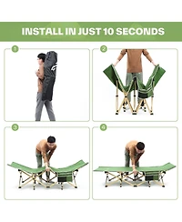 Sportneer Camping Cot: 1200D Double Layer Oxford Foldable Camping Cots for Adults