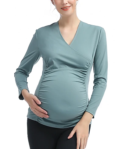 kimi + kai Women's Maternity Essential Nursing Active Top