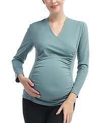 kimi + kai Women's Maternity Essential Nursing Active Top