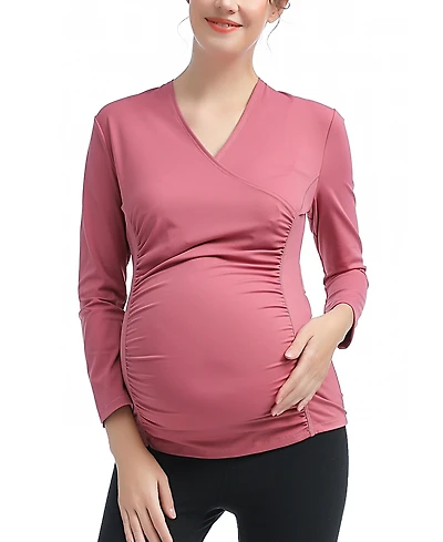 kimi + kai Women's Maternity Essential Nursing Active Top