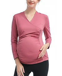 kimi + kai Women's Maternity Essential Nursing Active Top