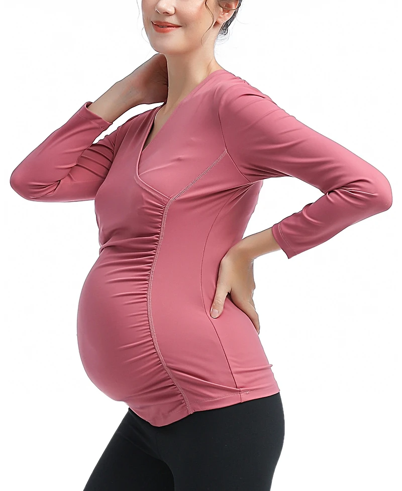 kimi + kai Women's Maternity Essential Nursing Active Top