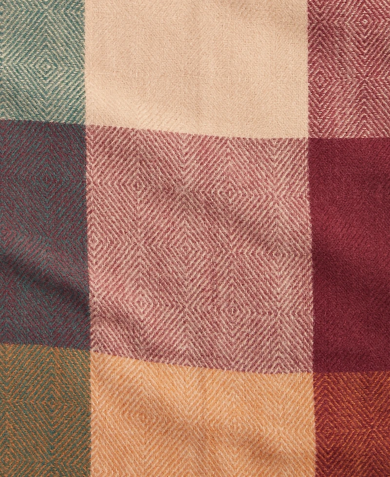 Style & Co Women's Chevron Weave Buffalo Plaid Scarf, Macy's Exclusive