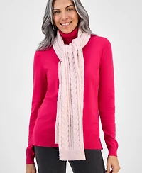 Style & Co Women's Solid Cable Knit Scarf, Macy's Exclusive