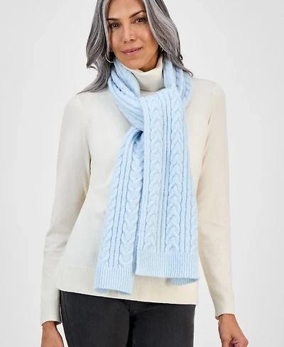 Style & Co Women's Solid Cable Knit Scarf, Macy's Exclusive