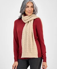 Style & Co Women's Solid Cable Knit Scarf, Macy's Exclusive