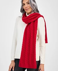 Style & Co Women's Solid Cable Knit Scarf, Macy's Exclusive