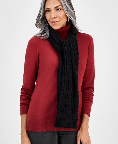 Style & Co Women's Solid Cable Knit Scarf, Macy's Exclusive