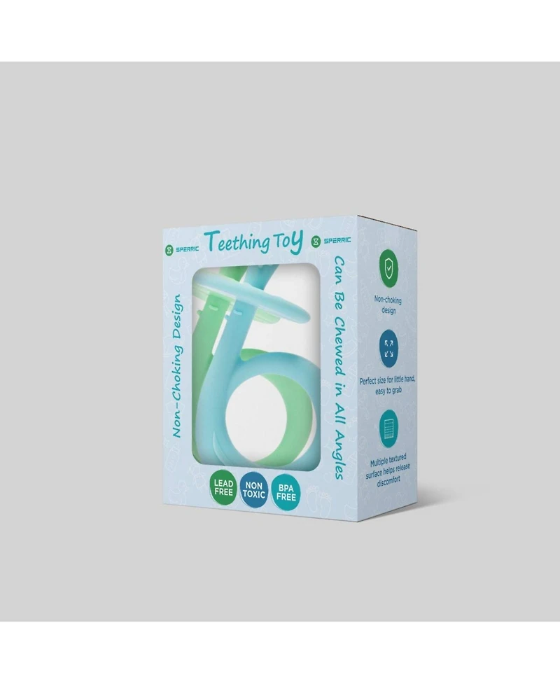 Sperric Baby Teething Toys, 100% Food-Grade Silicone Teethers for Babies 0-6 Months Infant