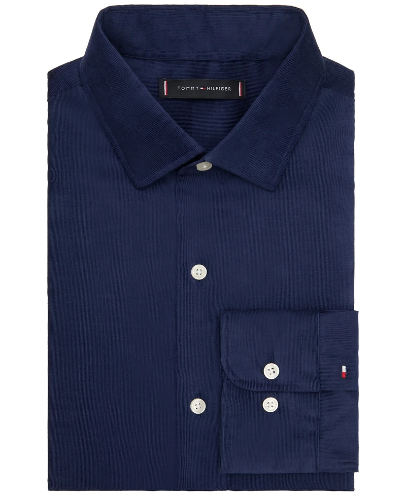Tommy Hilfiger Men's Regular Fit Corduroy Dress Shirt
