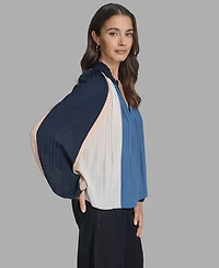 Bcbg Women's Long Sleeve Pleated Top