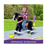 PonyCycle Ride-on Horse Black Model U Size 4 for 4-7 Years