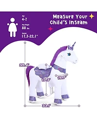 PonyCycle Ride-on Unicorn Purple Model E Size 4 for 4-7 Years