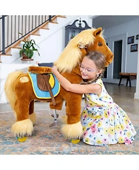 PonyCycle Ride-on Horse Brown Model X Size 4 for 4-7 Years