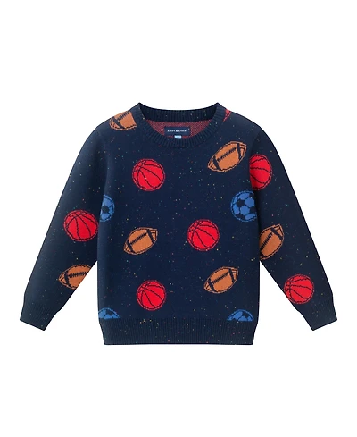 Andy & Evan Toddler/Child Boys Sports Print Sweater