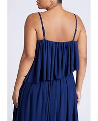 Eloquii Women's Plus Ruffled Bandeau Top