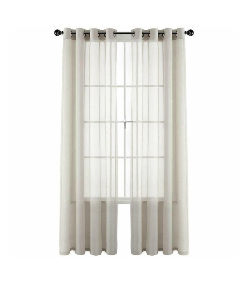 GoodGram Basic Home Grommet Top Sheer Single Window Curtain - 52 in. W x L