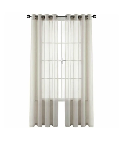 GoodGram Basic Home Grommet Top Sheer Single Window Curtain - 52 in. W x L