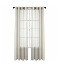 GoodGram Basic Home Grommet Top Sheer Single Window Curtain - 52 in. W x L