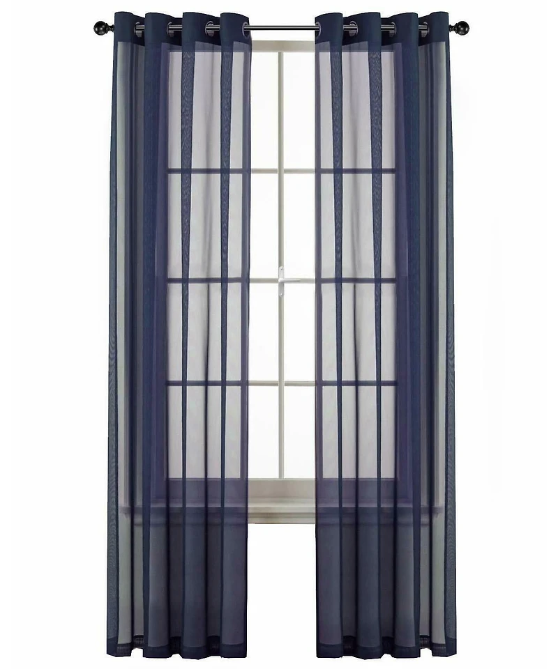 GoodGram Basic Home Grommet Top Sheer Single Window Curtain - 52 in. W x L