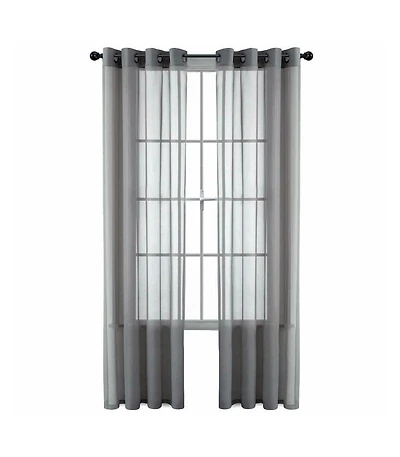 GoodGram Basic Home Grommet Top Sheer Single Window Curtain - 52 in. W x L