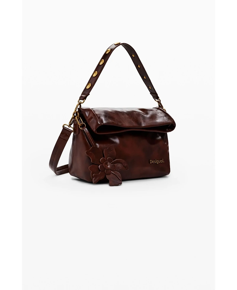 Desigual Women's Medium shiny floral bag