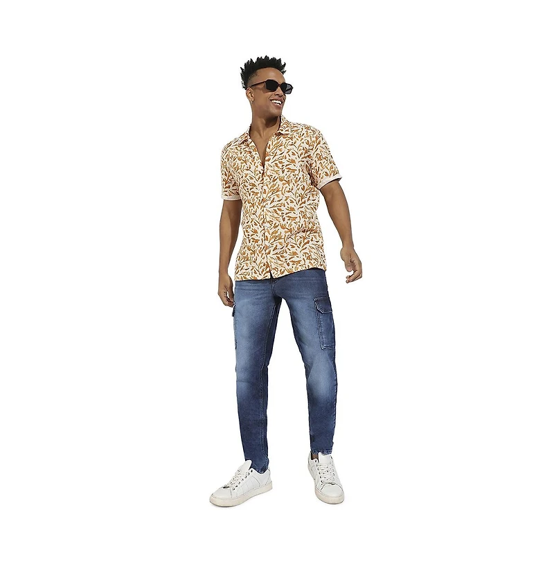 Campus Sutra Men's Foliage Strokes Shirt