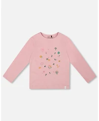 Deux par Big Girls Cotton Long Sleeve T-Shirt Dusty Pink