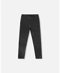 Deux par Big Girls Shiny Stretch Jersey Leggings Black