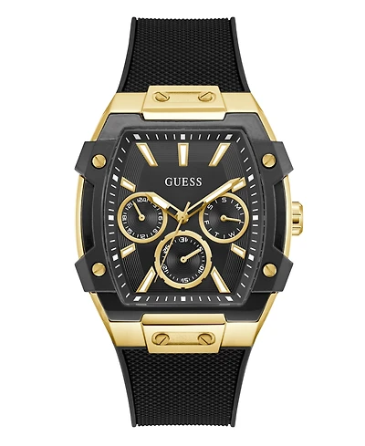 Guess Men's Black Gold Tone Multi-function Watch, 44mm