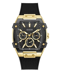Guess Men's Black Gold Tone Multi-function Watch, 44mm