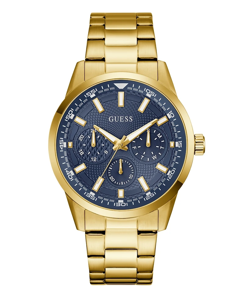 Guess Men's Gold Tone Multi-function Watch, 44mm