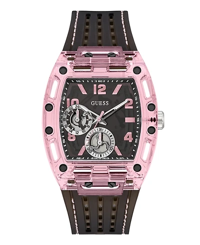 Guess Men's Black Pink Multi-function Watch, 42mm