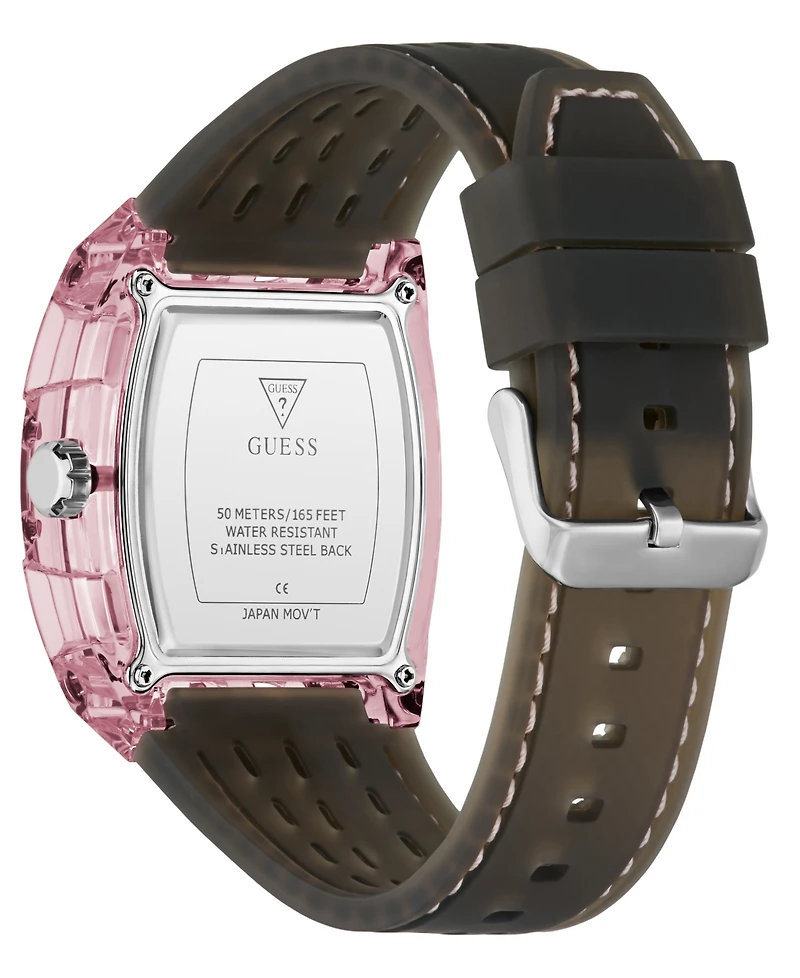 Guess Men's Black Pink Multi-function Watch, 42mm