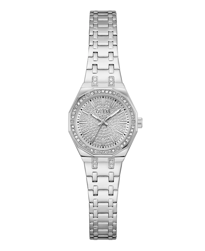 Guess Women's Silver Tone Analog Watch, 25mm