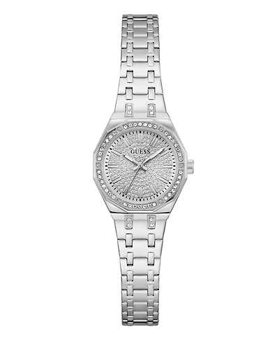 Guess Women's Silver Tone Analog Watch, 25mm