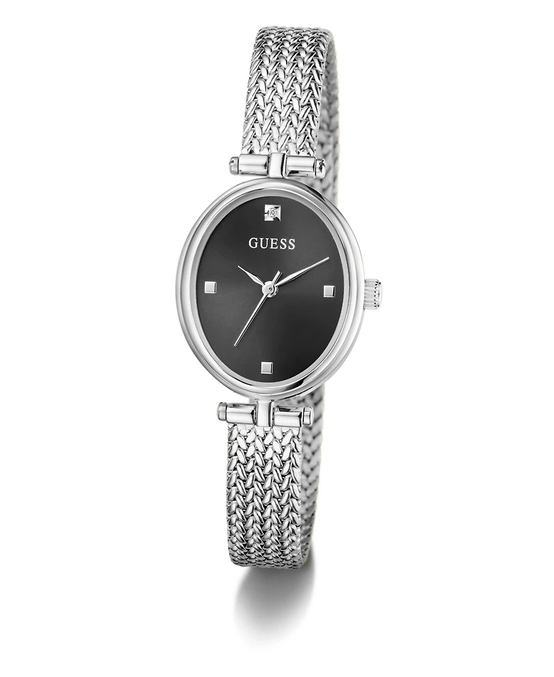 Guess Women's Silver Tone Analog Watch, 24mm