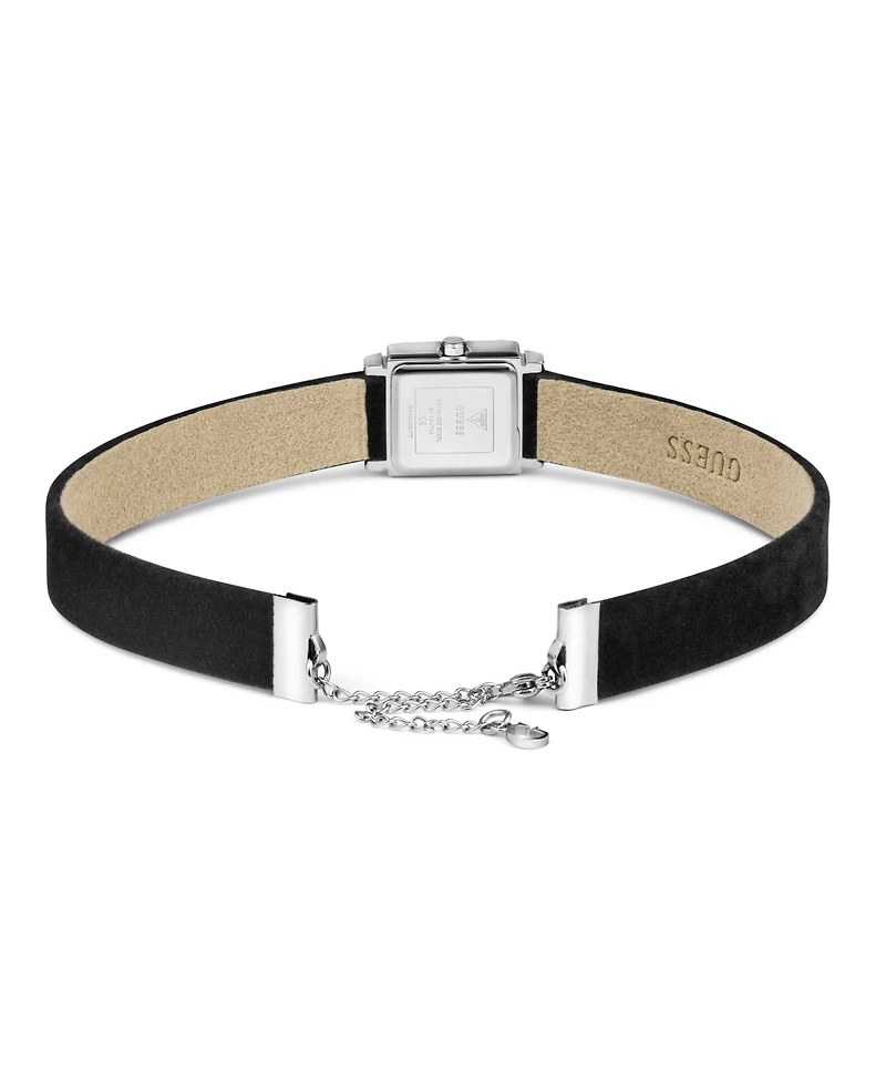 Guess Women's Black Silver Tone Analog Watch, 21mm
