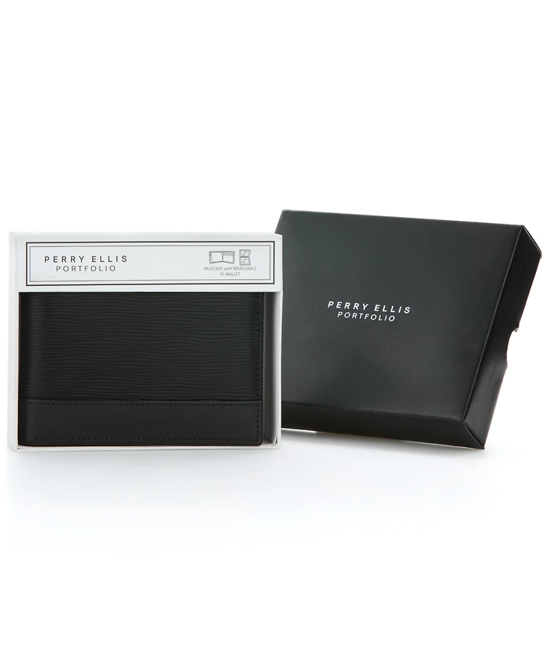 Perry Ellis Portfolio Men's Leather Passcase Wallet