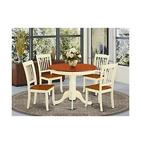 East West Furniture Dining Room Set Buttermilk & Cherry