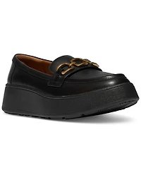 FitFlop Women's F-Mode Square-Chain Leather Loafers