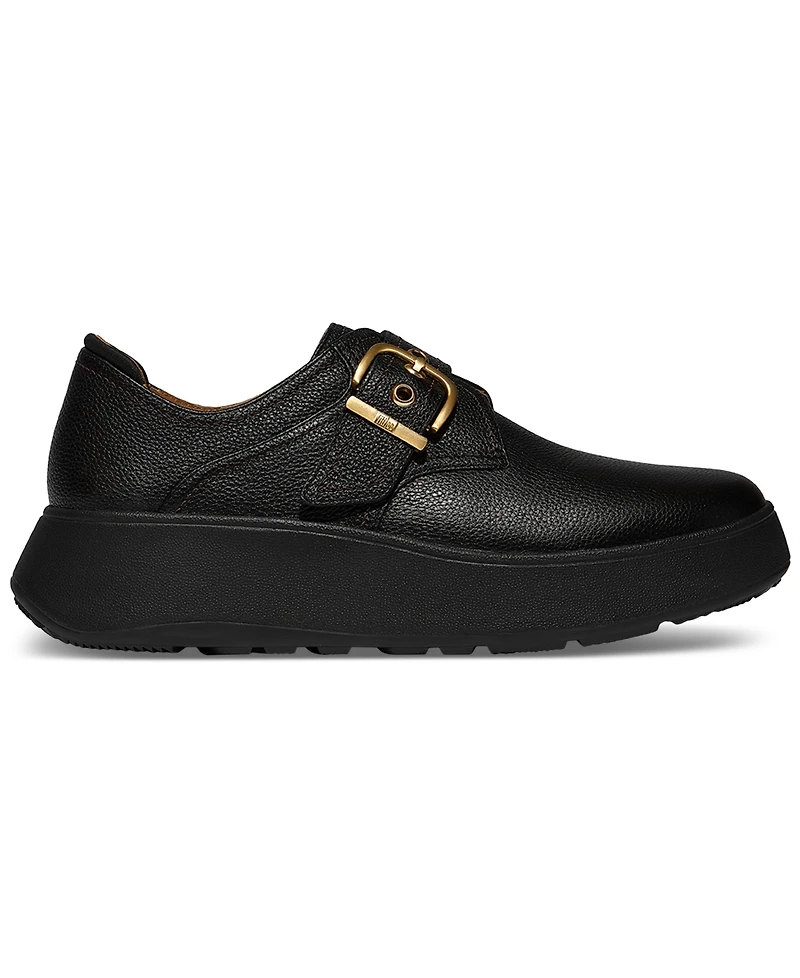FitFlop Women's F-Mode Stitch Tumbled-Leather Monk Shoes