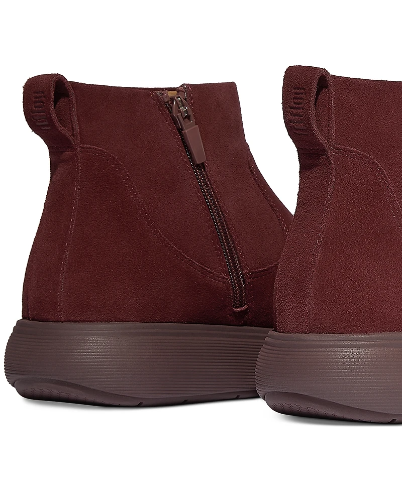 FitFlop Women's iQ-comff Suede Zip Ankle Booties