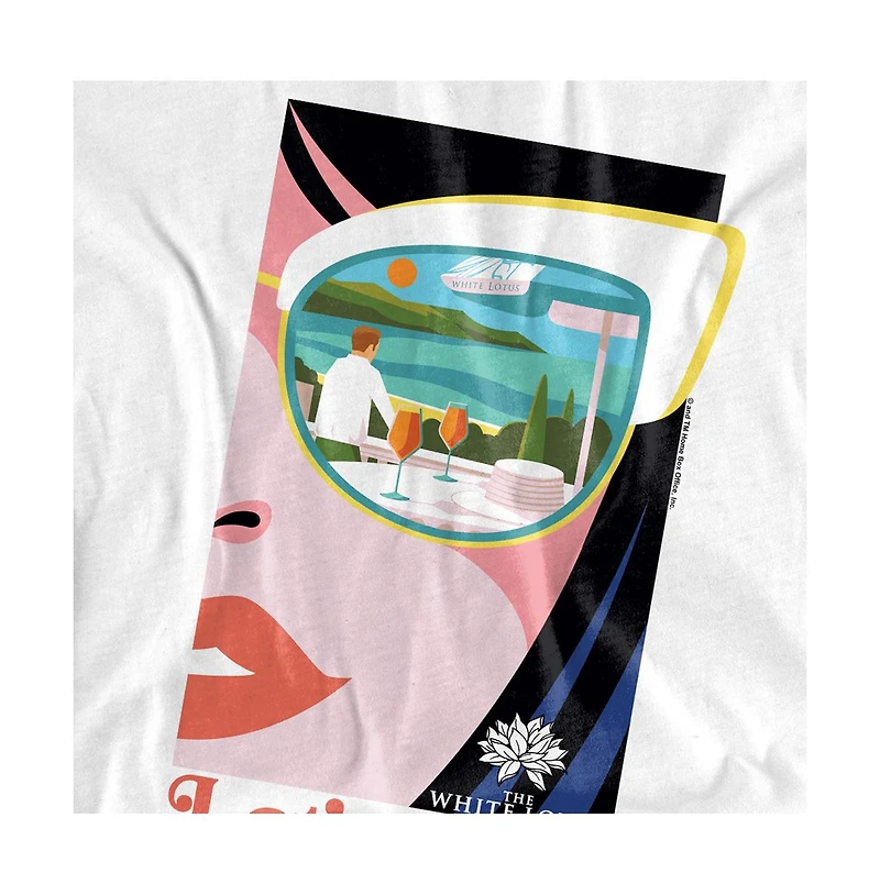 Logovision Men's White Lotus Lets Fun T-Shirt