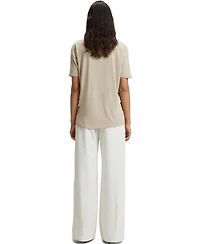 Boss by Hugo Women's Regular-Fit Stretch-Silk Front T-Shirt